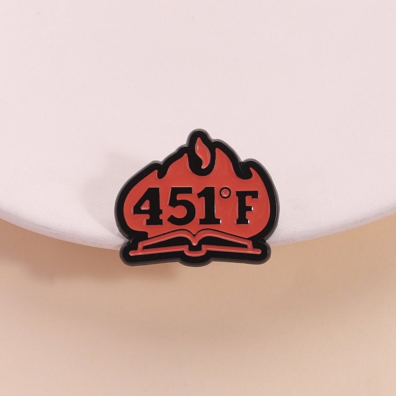 Science Buddies - Fahrenheit 451 Kitap Emaye Pin Bilim