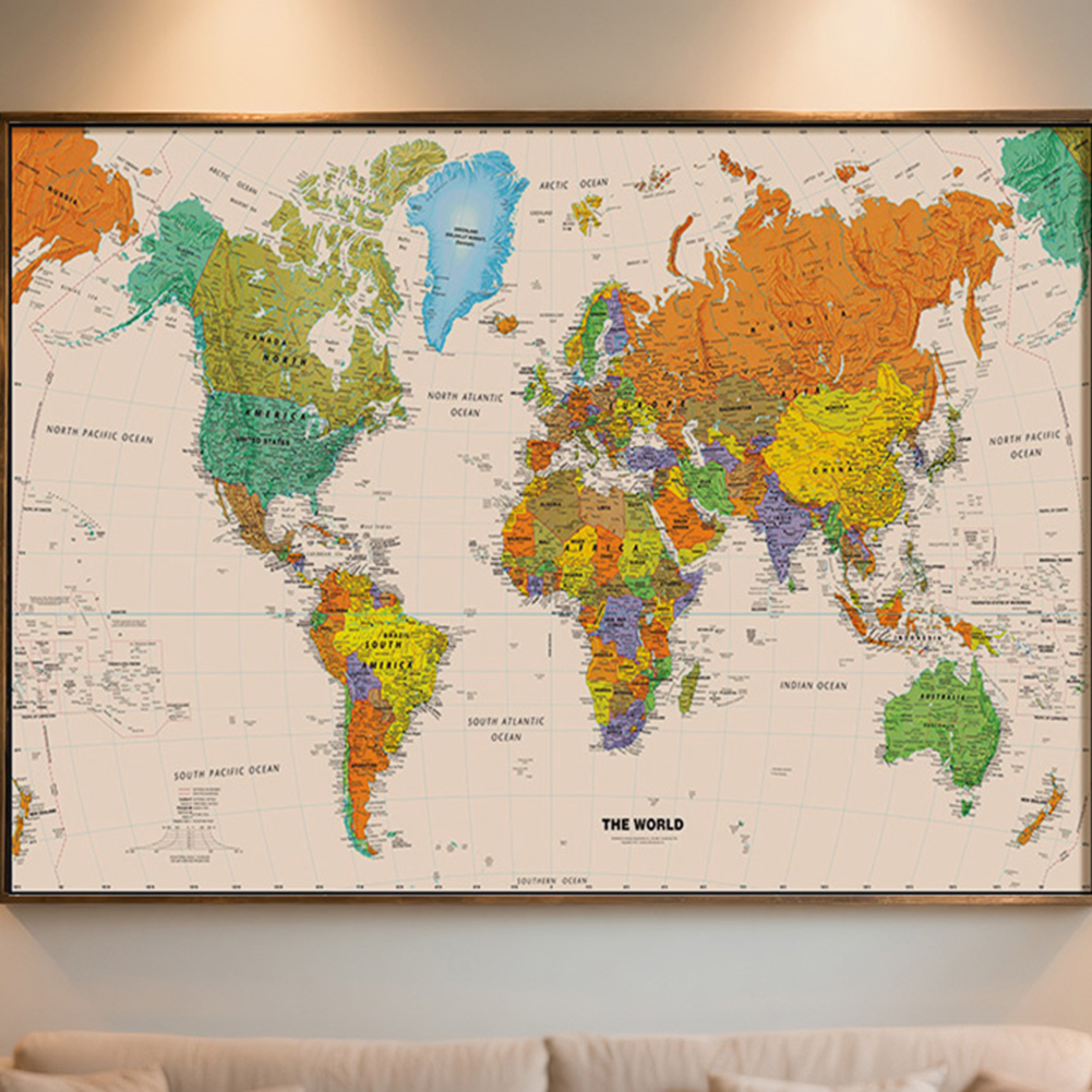 Star Map Poster - 150x100 cm Dünya Haritası Posteri dokunmamış