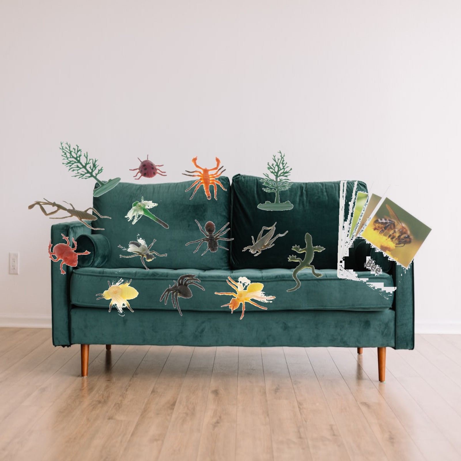 Science Nature - Flaş Kartlı Montessori Hayvan Figürleri Montessori