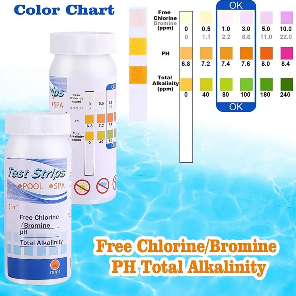 Ph Strip Test - 50 adet Klor PH Test Şeritleri