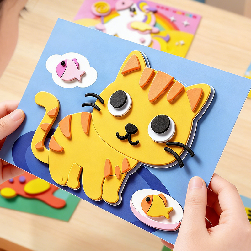 Science Project Diy - Çocuklar için 3D Çıkartmalar, 10 Rastgele