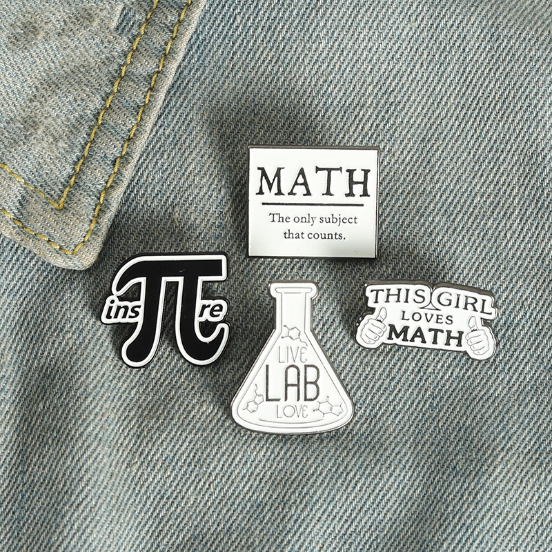 Science Buddies - Toptan hediye matematik emaye Pin matematik