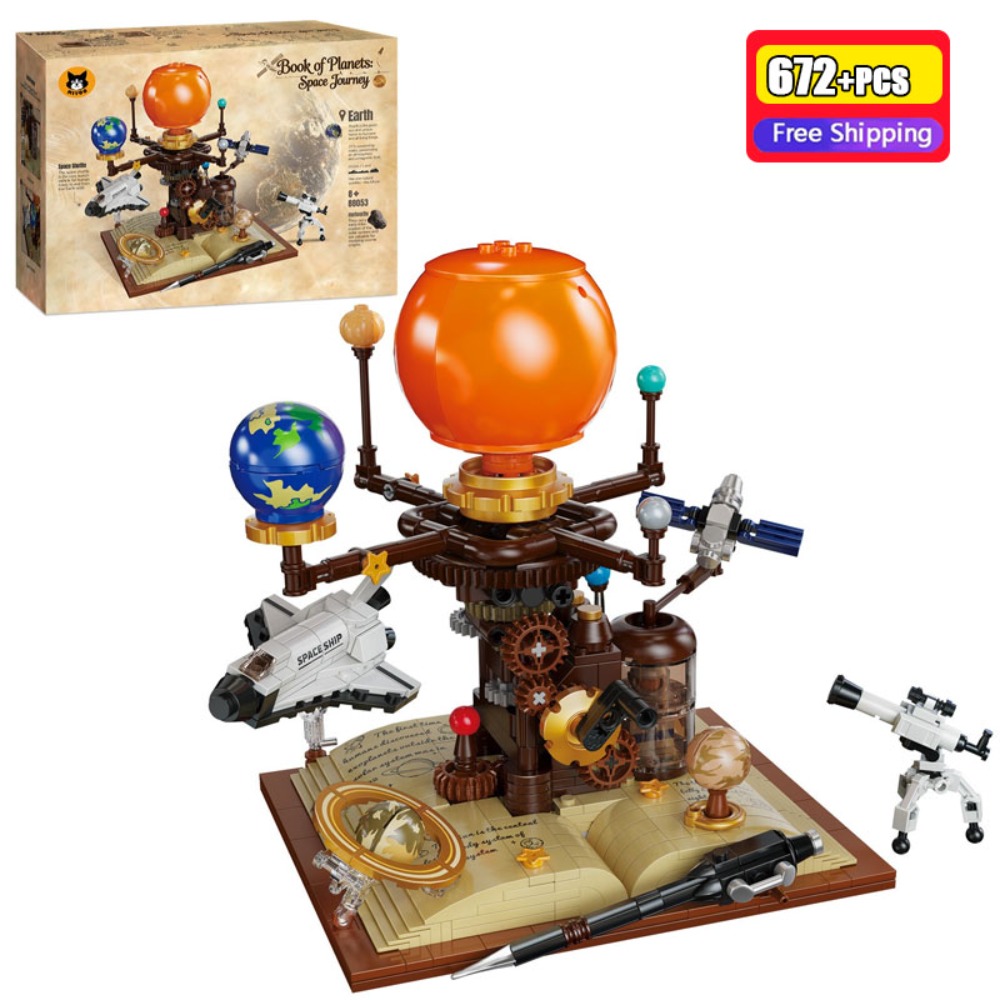 Solar System Orrery - 672 Parça STEM Yapı Taşları Güneş