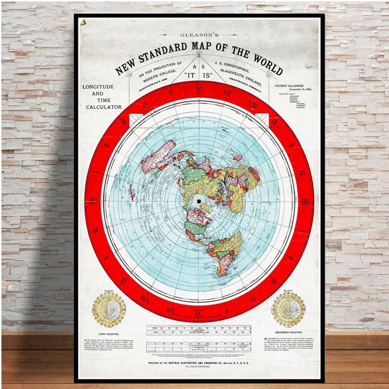 Star Map Poster - Poster ve baskılar 1892 düz toprak