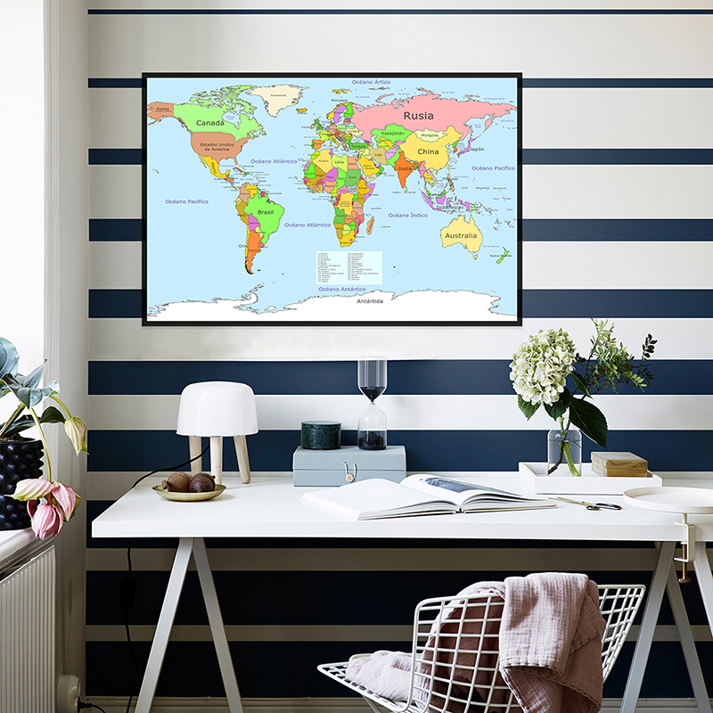 Star Map Poster - Coğrafya Eğitim Araçları, Dünya Haritası -Eğitim