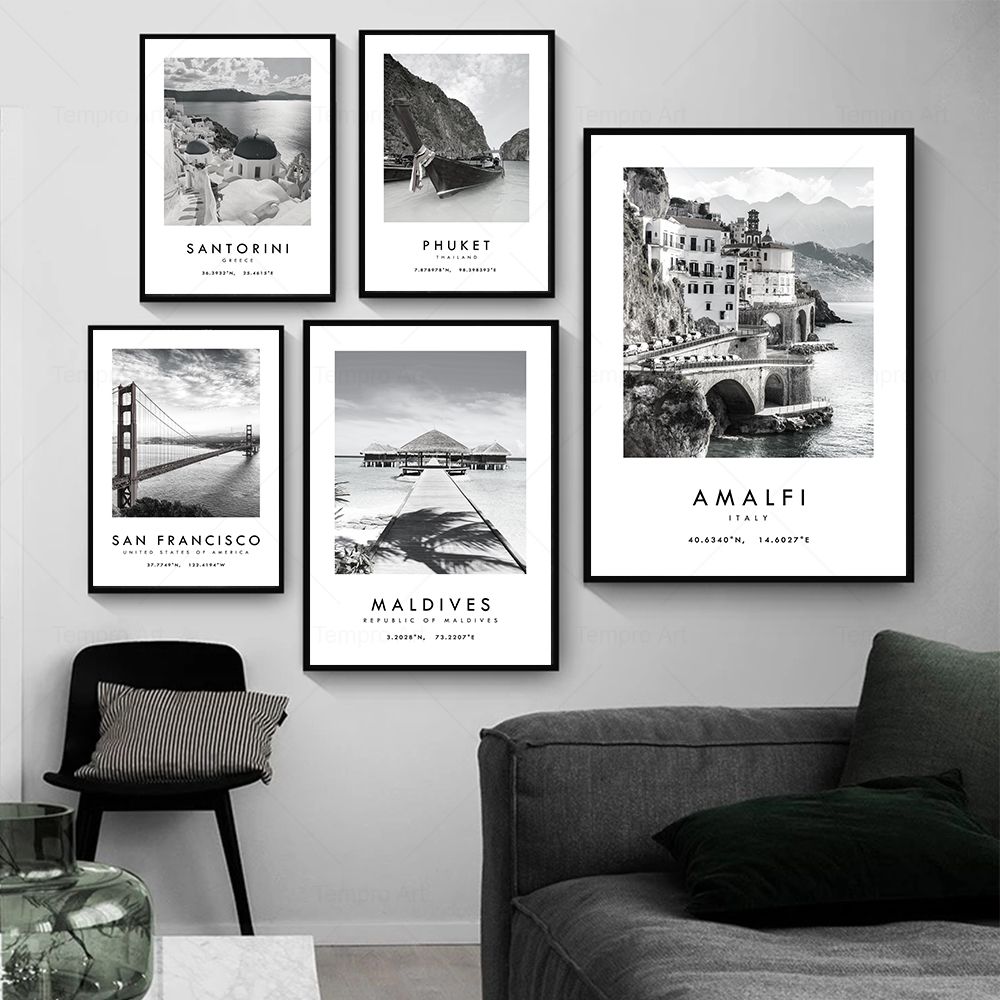Siyah Beyaz Şehir Seyahat Foto - Star Map Poster incelemesi ve fiyatı