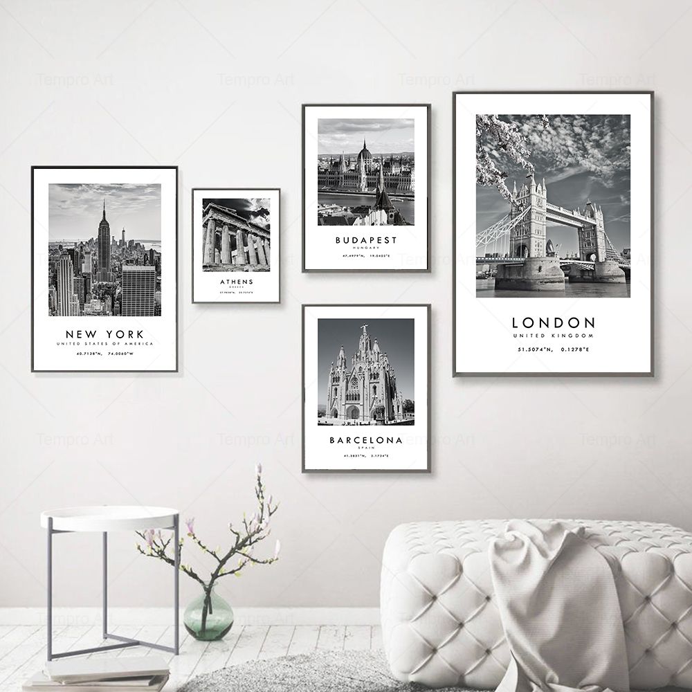 Siyah Beyaz Şehir Seyahat Foto - Star Map Poster incelemesi ve fiyatı