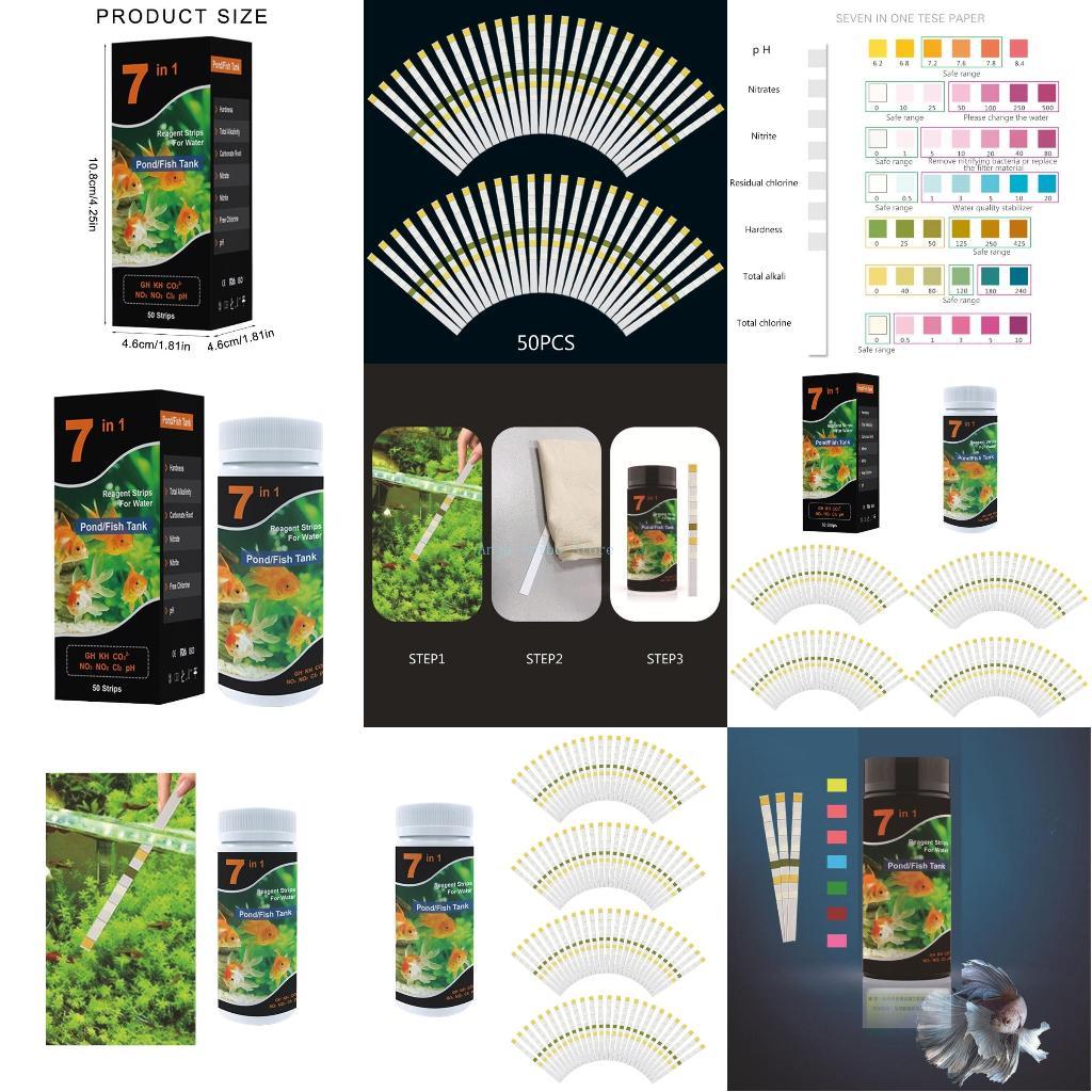 Yeni 7 in 1 Akvaryum Yüzme Hav - Ph Strip Test incelemesi ve fiyatı