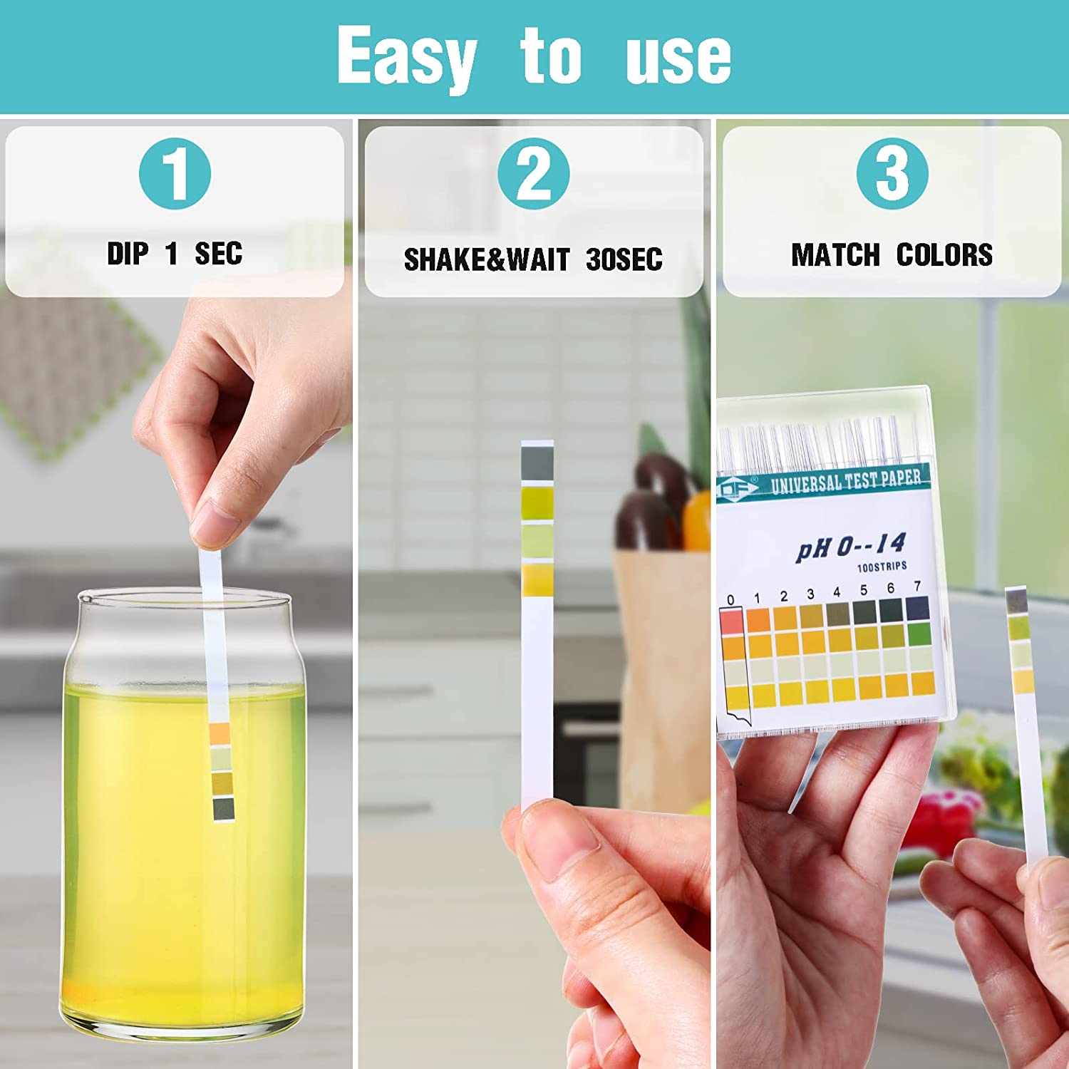100 Şerit 0-14 PH Alkali Asit  - Ph Strip Test incelemesi ve fiyatı