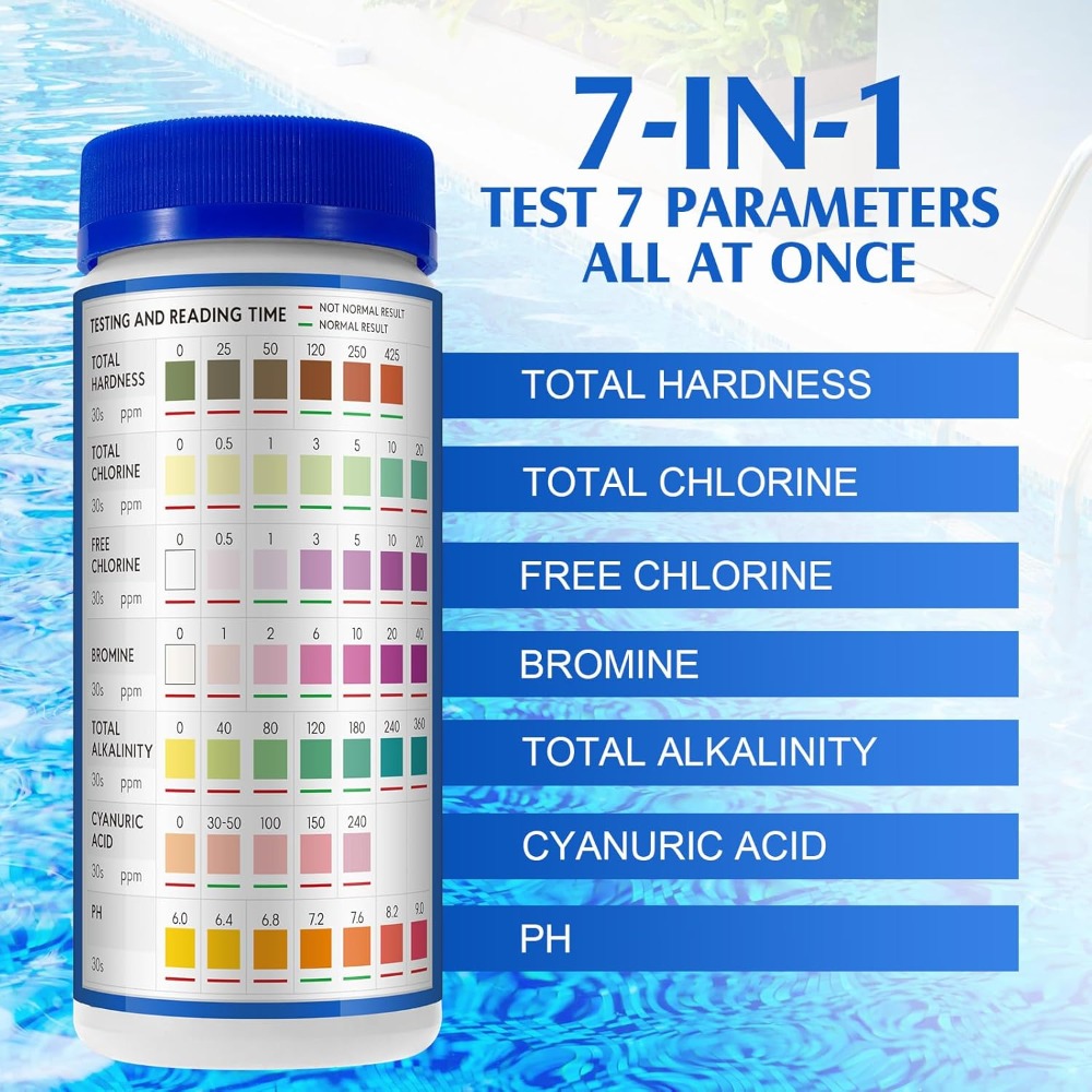 7'si 1 Arada Havuz Test Şeritl - Ph Strip Test incelemesi ve fiyatı