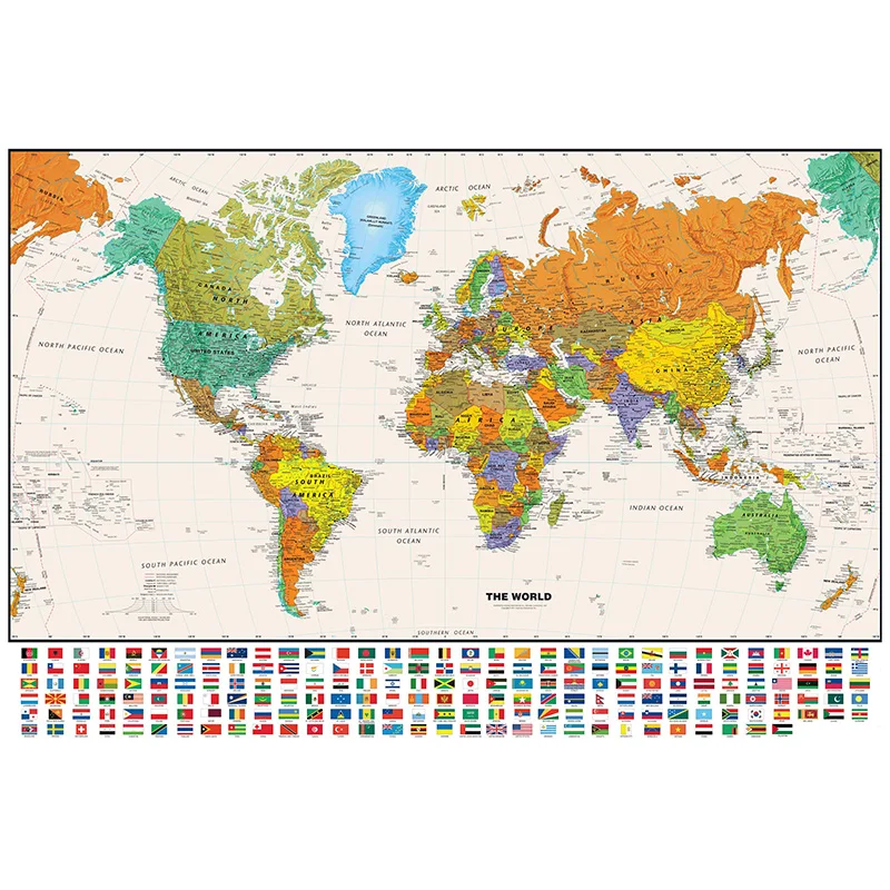 100*70 cm Dünya Haritası Klasi - Star Map Poster incelemesi ve fiyatı