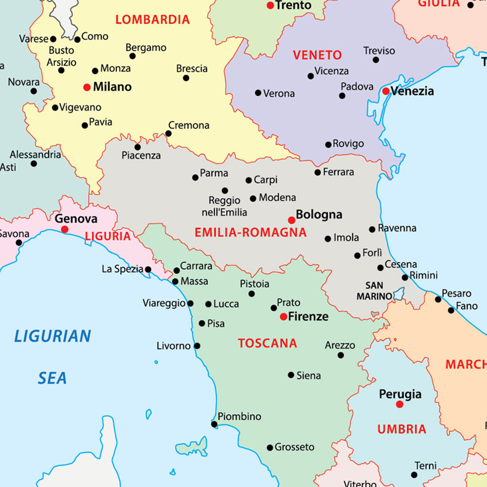 42*59cm İtalyan siyasi haritas - Star Map Poster incelemesi ve fiyatı