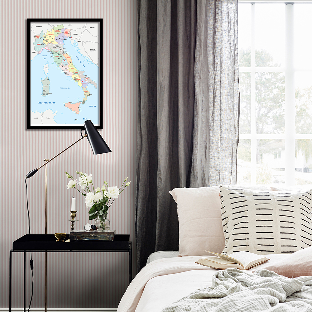 42*59cm İtalyan siyasi haritas - Star Map Poster incelemesi ve fiyatı