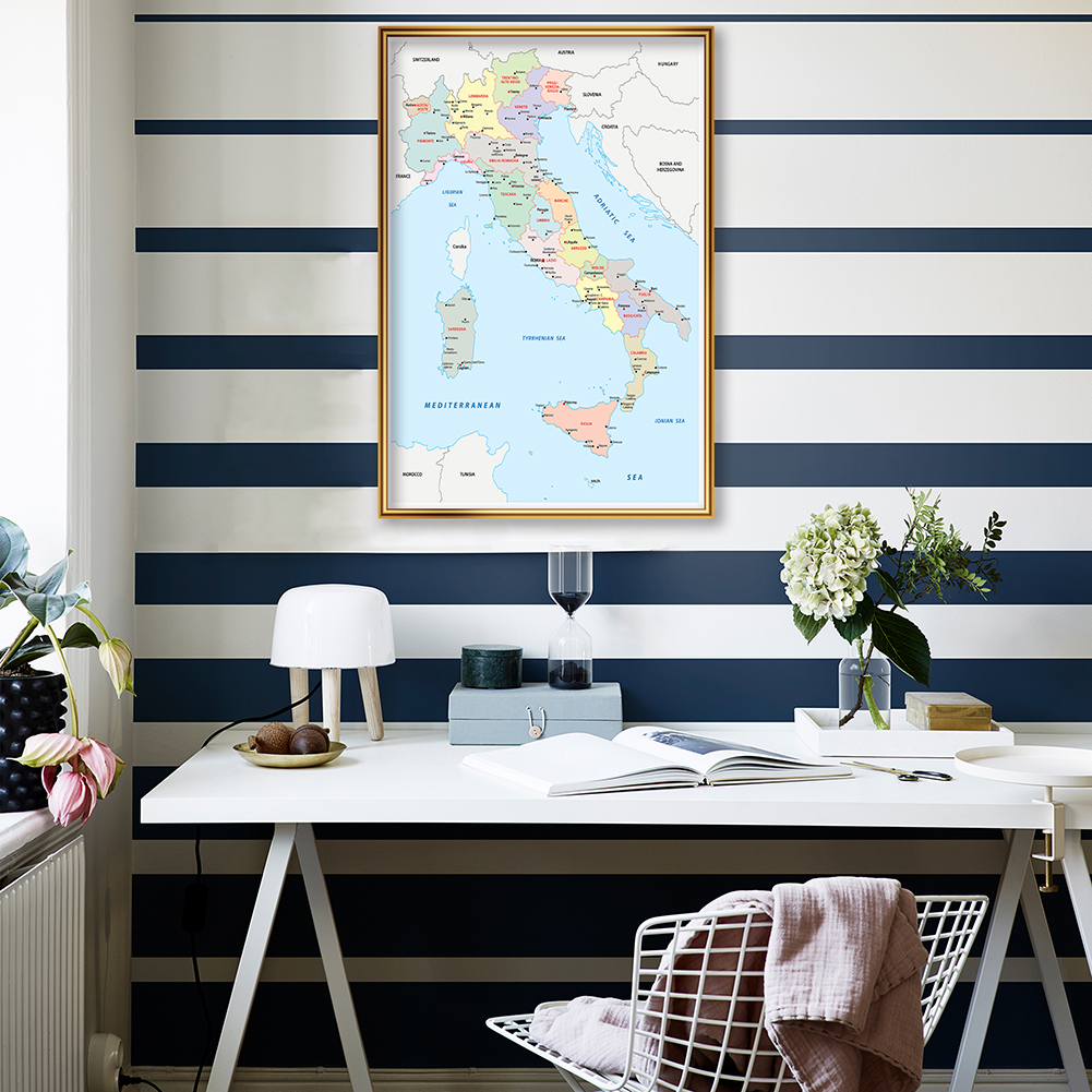 42*59cm İtalyan siyasi haritas - Star Map Poster incelemesi ve fiyatı
