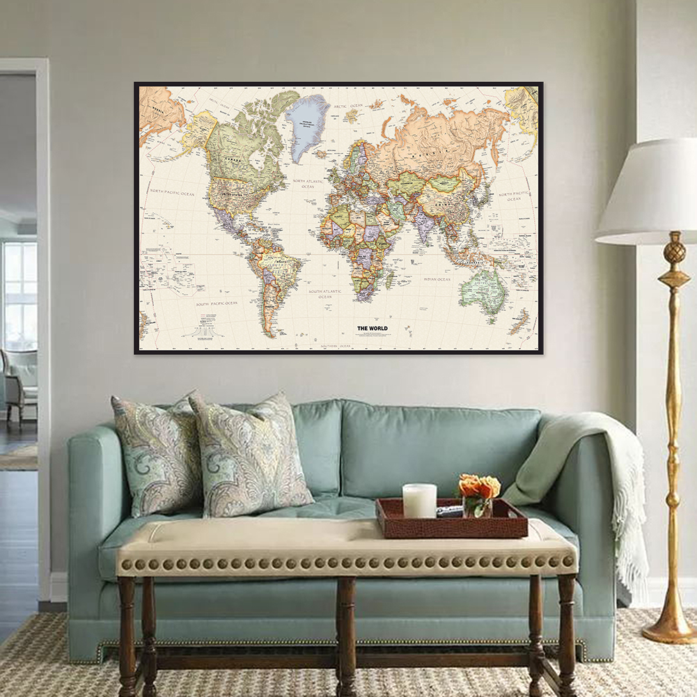 Vintage Asılı Poster Dünya Har - Star Map Poster incelemesi ve fiyatı