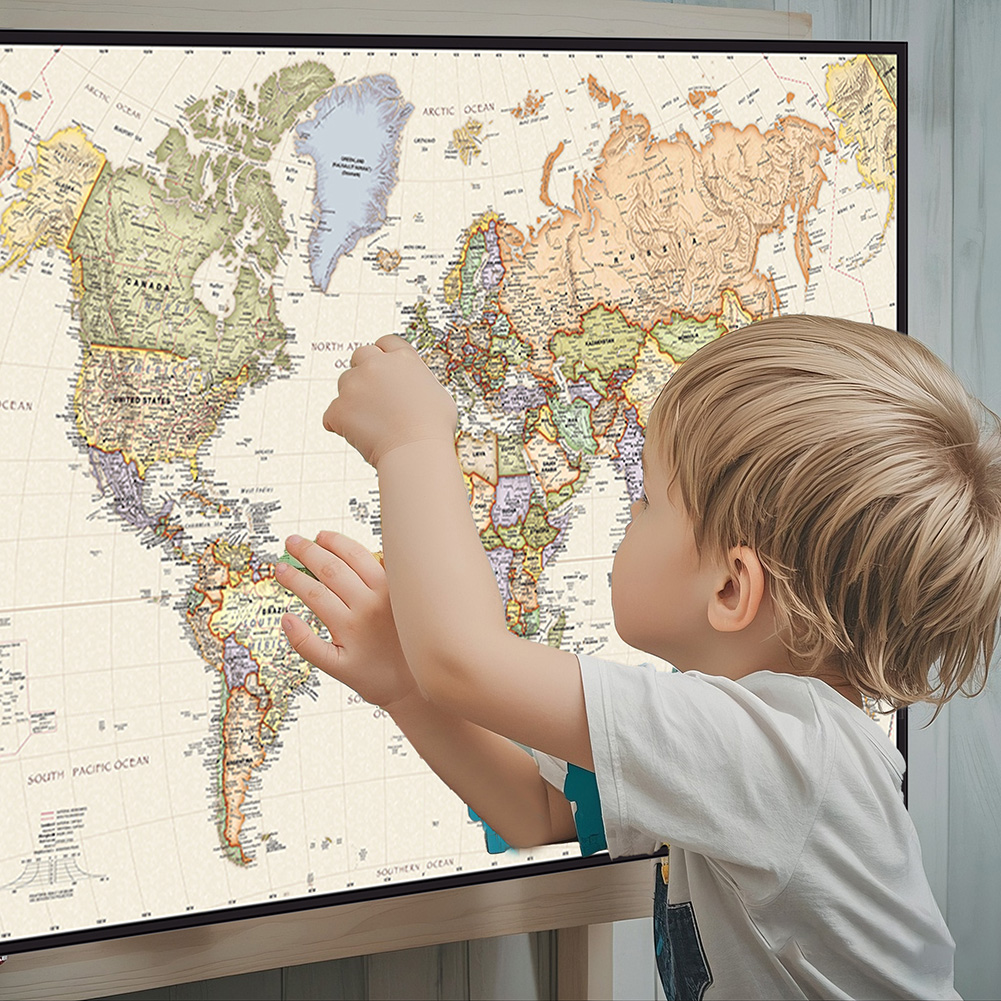 Vintage Asılı Poster Dünya Har - Star Map Poster incelemesi ve fiyatı